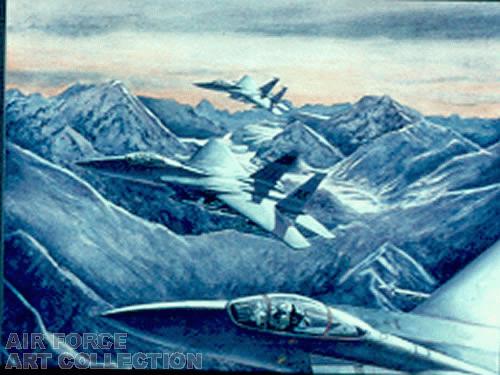 F-15S OVER THE MCKINLEY RANGE IN ALASKA